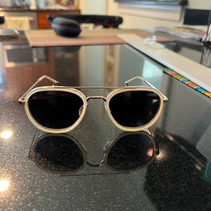 PRIVÉ REVAUX The Connoisseur Sunglasses- Cream/Gold color